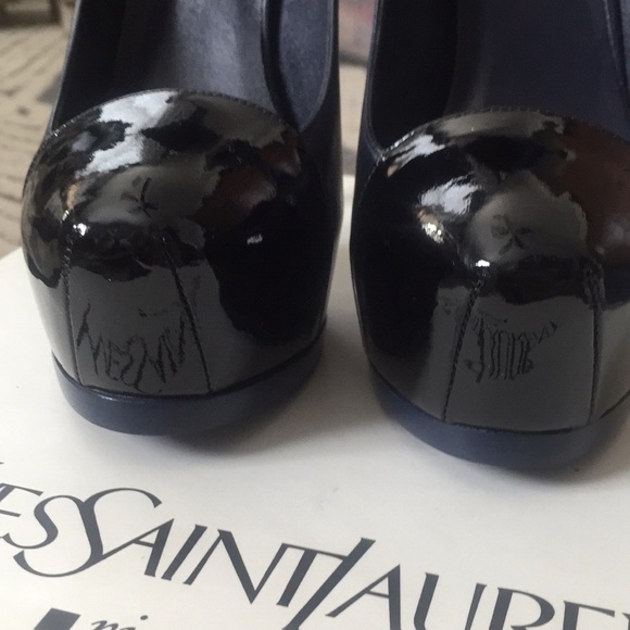 YSL platform heels NIB, navy and black, size 36 - Picture 2 of 8